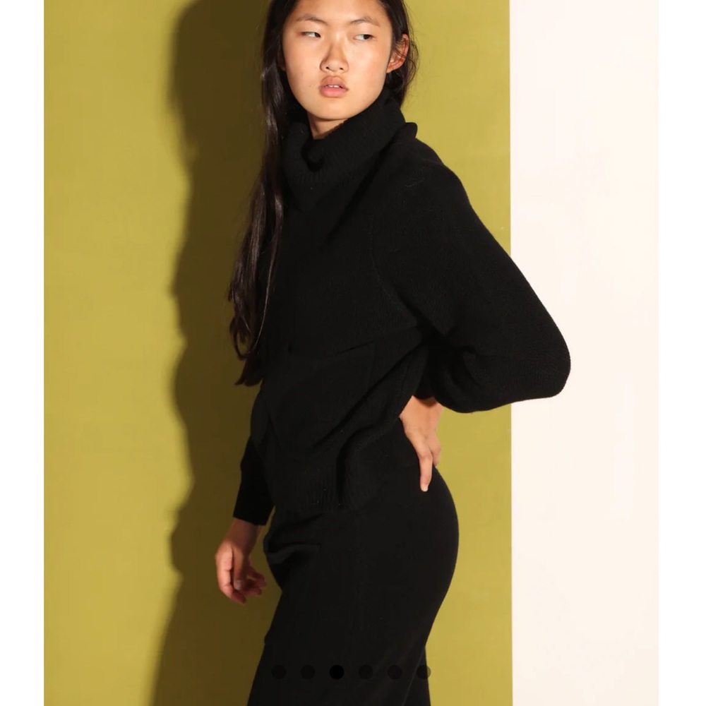 KAEL KNIT BLACK Sweater- L.F.Markey 100% wool - Picture 4 of 6